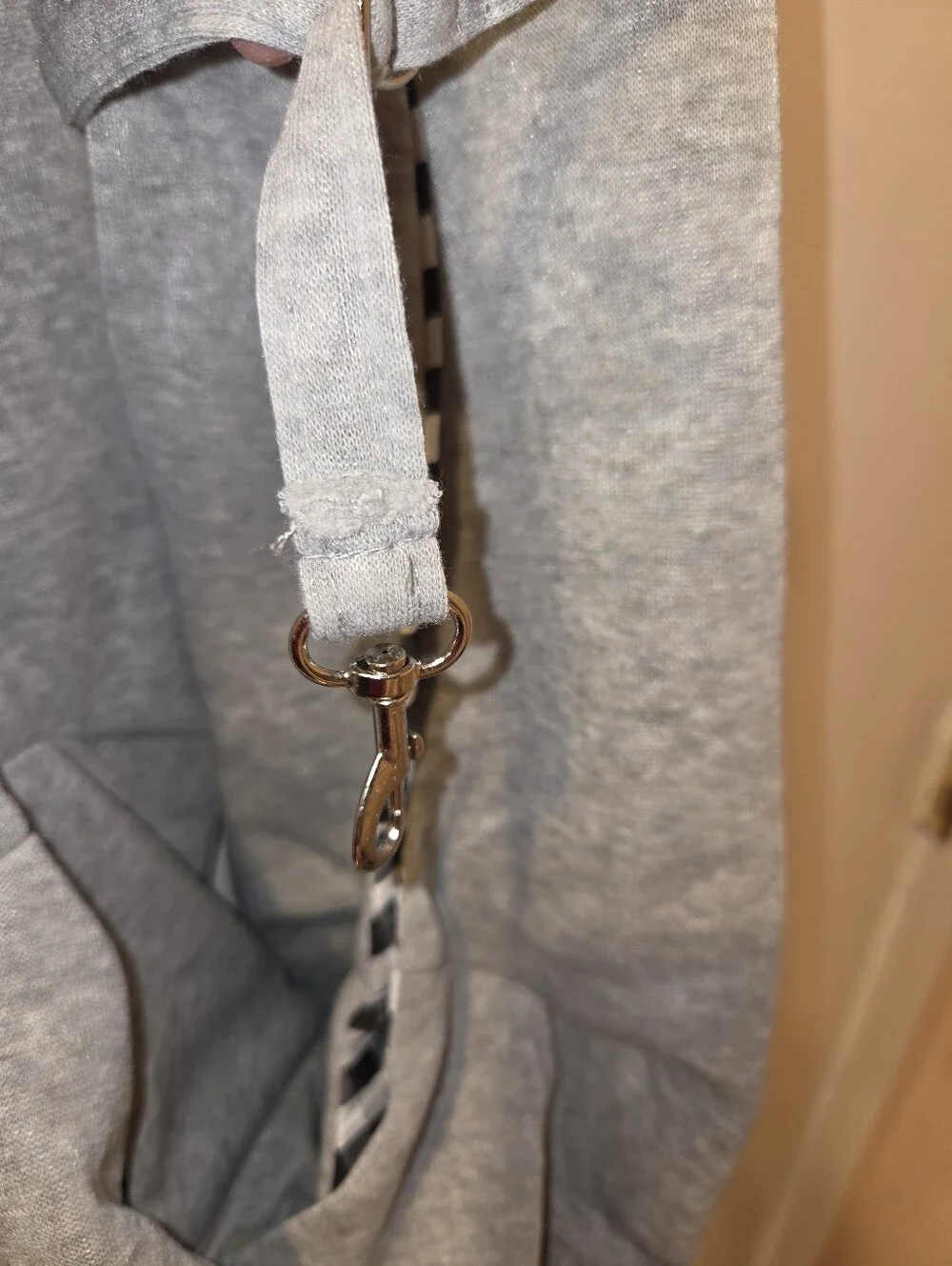 Grey Dog Sling Carrier Hoodie - Comfortable Pet Sling